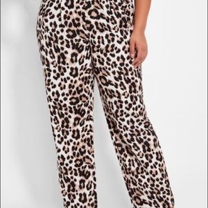 Ashley Stewart Linen Leopard Pants